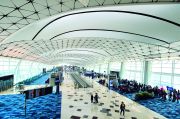 Hong Kong International Airport's five-storey Midfield Concourse op...